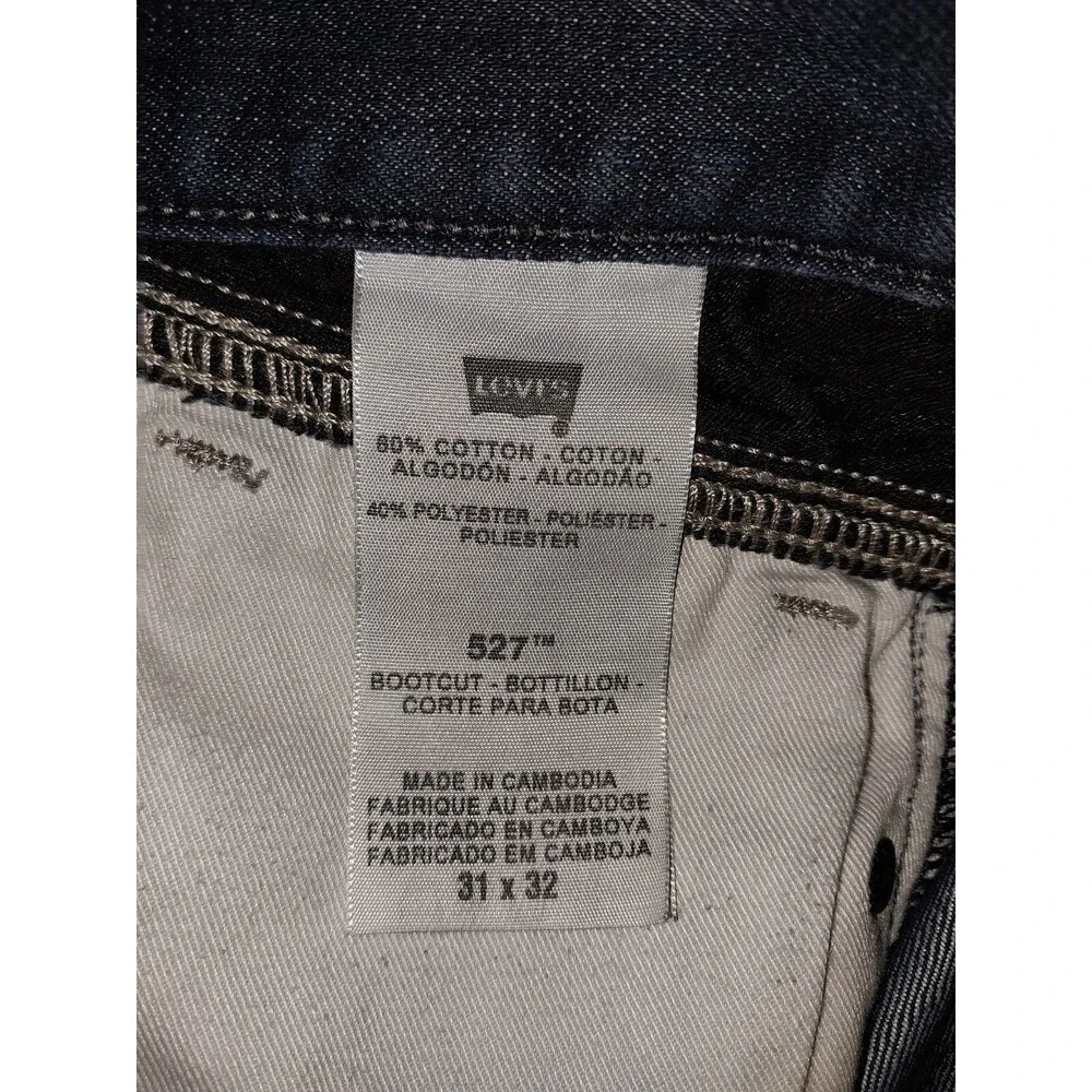Levi’s 527 Men’s Bootcut Blue Jeans 31x32 Flap Pocket